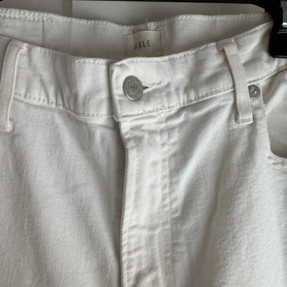 Able The High Rise White Skinny Jeans